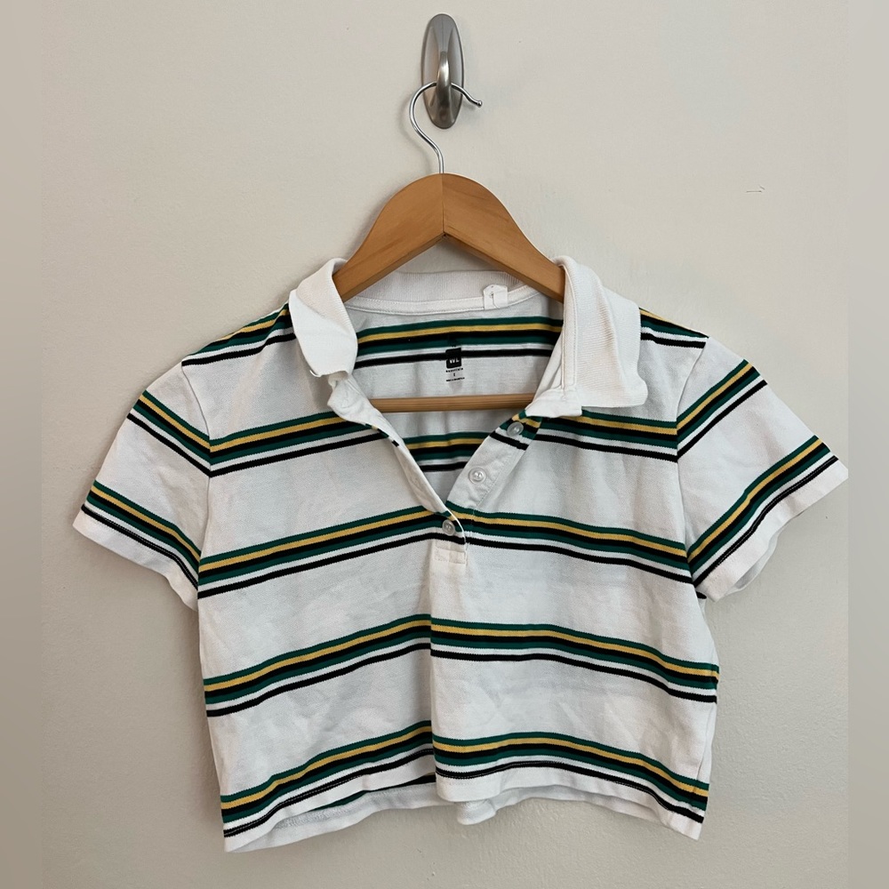 PacSun striped collar crop top